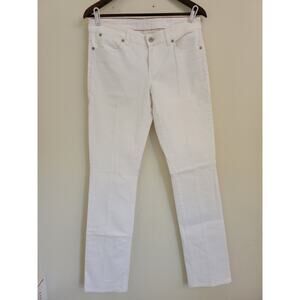 Talbots Womens Signature Straight White Jeans